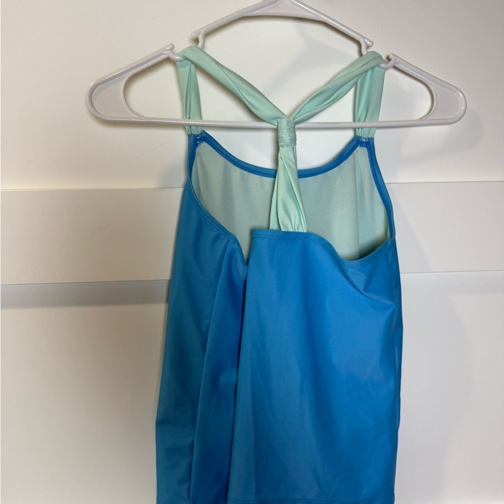 Blue 'Mermazing' Mermaid 2 piece Swimsuit Set size 14 - Picture 7 of 10